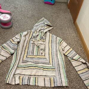 Striped Hooded Women's Sweater